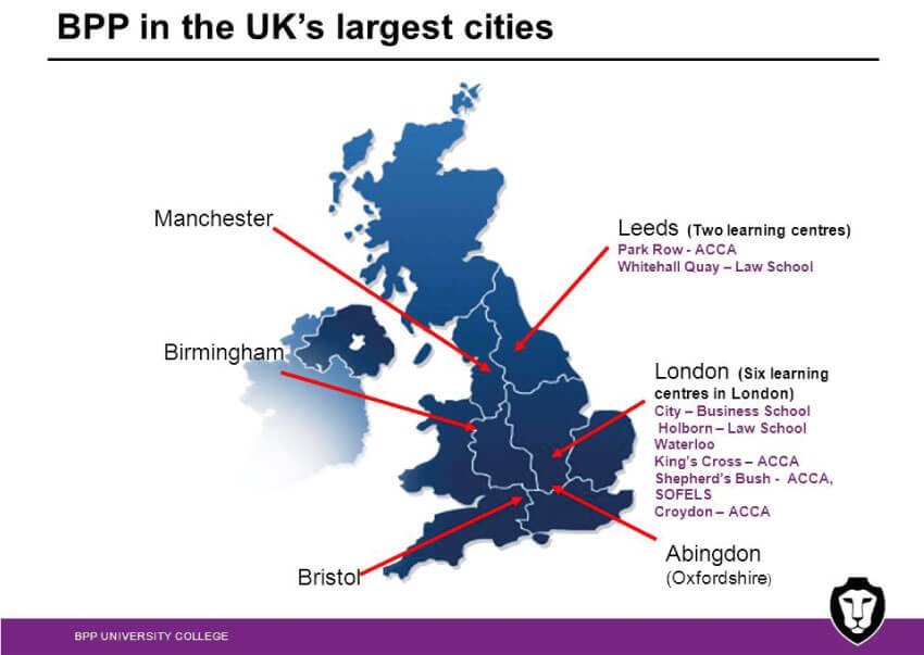 BPP University Map