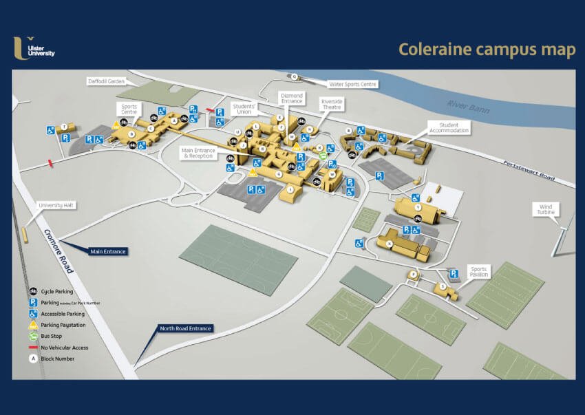 Ulster University Campus map