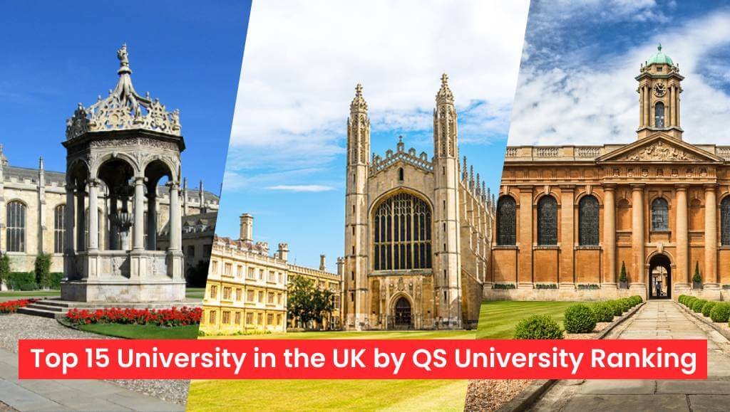 Top 15 UK Universities by QS World University Ranking
